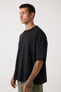 Fashion Men's T-Shirts Oversized Loose Cotton Tee Short Sleeve <b>Round</b> Neck Soft Breathable Comfortable and Summer Street Style - Product Image 3