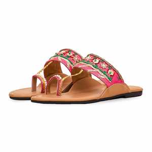 Chappal de fantaisie rose pour les femmes - Product Image 3