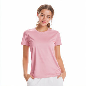 Camiseta Deportiva de Secado Rápido para Mujer, Corte Ajustado, 100% Poliéster, Cuello Redondo, Manga Corta - Product Image 3