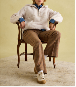 Sweat-shirt à col zippé 1/4 en coton 100% à épaules tombantes, haute qualité, personnalisable, uni, coupe oversize pour femme, faible MOQ - Product Image 3