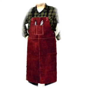 Premium Quality Cowhide Split Leather Welder <b>Work</b> <b>Apron</b> Sleeveless Industrial Safety Heavy Duty for Home Gardening Cleaning - Product Image 2