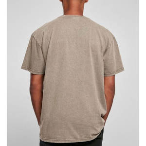 T-shirts décontractés amples et surdimensionnés pour hommes, 100 % coton, personnalisables avec logo, 240 grammes, col rond, pour la gym, le fitness et le sport, à manches courtes – Nouveauté très prisée - Product Image 3