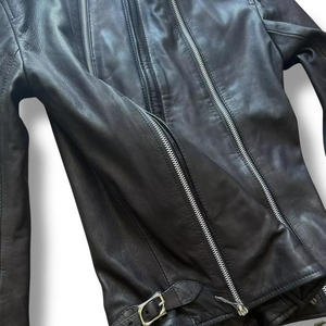Men's <b>Black</b> PU Leather Moto <b>Jacket</b> Stand Collar Zipper Closure Solid Color Biker Style Casual Outerwear - Product Image 5