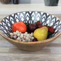 Bol en bois d'acacia fait main, écologique, au design moderne et luxueux, compatible lave-vaisselle, pour la cuisine et les aliments
