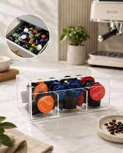 Transform Coffee Corner - Elegante Caja de Almacenamiento de Cápsulas de Café Rectangular de Acrílico, Diseño Chic, Acceso Sencillo, Multifuncional - Product Image 2