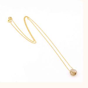 2025 Meilleure vente collier de Quartz rutile doré 925 argent Sterling plaqué or chaîne de pierres précieuses bijoux en gros pour les femmes - Product Image 2