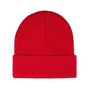 Red Acrylic <b>Beanie</b> <b>Hat</b> Unisex Solid Color Winter Knit Cap Casual Style 56-58CM Head Circumference Computer Knitted - Product Image 3