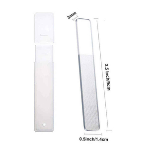 Lime à ongles en verre cristal de qualité supérieure, prix usine, en vrac, transparente, nano-verre, polissoir à ongles écologique, lavable, pour pédicure et manucure - Product Image 2