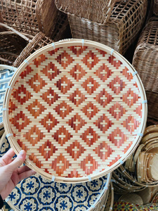 Assiette murale en jonc de mer tressé naturel, faite à la main au Vietnam, pour la décoration intérieure, art mural bohème, chambre, salon et entrée - Product Image 2
