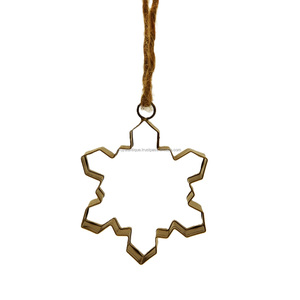 Ornement de Noël en métal d'exportation de haute qualité couleur dorée pour décor d'arbre intérieur et extérieur décorations de Noël en vrac - Product Image 3