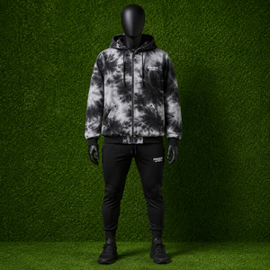 Sweat à capuche zippé unisexe surdimensionné tie-dye streetwear personnalisé en gros, en molleton épais délavé noir et gris pour hommes et femmes - Product Image 3
