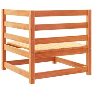 Ensemble de canapés de jardin modulaires moyens en bois de pin massif brun ciré, mobilier d'extérieur de haute qualité - Product Image 5