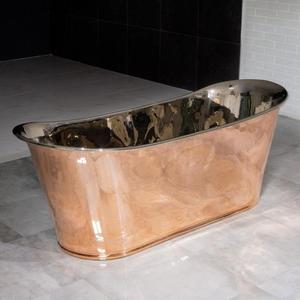Bañera de Cobre Sólido Hecha a Mano, Elegante y de Primera Calidad, para una Decoración de Baño de Lujo y una Experiencia de Spa Relajante - Product Image 6