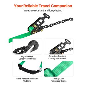 Kit de amarre de alta resistencia de 4500 kg con correa de poliéster para ruedas de coche, tipo Dolly, para amarre de vehículos pesados - Product Image 6