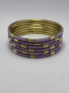 Unique <b>Resin</b> Brass Bangles Red & Ivory Color Handcrafted and Trendy Gift for Women Accessories Manufactured by handforge - Product Image 1