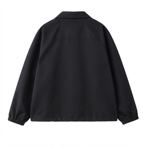 Vestes décontractées pour hommes, coupe-vent léger uni, vêtements d'extérieur, logo personnalisé, fermeture à boutons pression, vêtements streetwear - Product Image 2