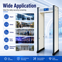 Portique de sécurité à scanner corporel complet avec 33 zones et écran LCD, détecteur de métaux haute sensibilité pour aéroport