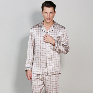 Conjunto de Pijama de Lujo para Hombre, Cuello en V, Algodón Terry, Transpirable, Ropa de Dormir de Verano, Camisa, Tallas Grandes, Ropa Casual para Estar en Casa - Product Image 2