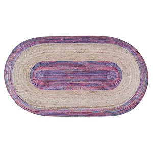 Compre Alfombra Antideslizante Hecha a Mano con Yute 100% Natural, Alfombra Decorativa Bohemia Ecológica para su Lujoso Pasillo o Dormitorio - Product Image 2