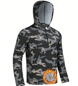 Ropa deportiva informal ligeramente elástica con capucha y camuflaje para hombre, adecuada para viajes de pesca y senderismo al aire libre. - Product Image 1