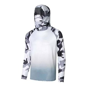 Camisa de Pesca con Capucha de Manga Larga para Hombre, Estampado de Camuflaje, UPF 50, Anti-UV, Secado Rápido, Top Deportivo para Exteriores - Product Image 1