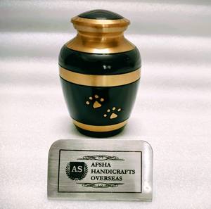 AHO Hermosas Urnas Funerarias Europeas Grises Plateadas con Huella de Pata de Mascota, Ecológicas y Duraderas, para Cenizas, de Metal, con Garantía de 3 Años - Product Image 4