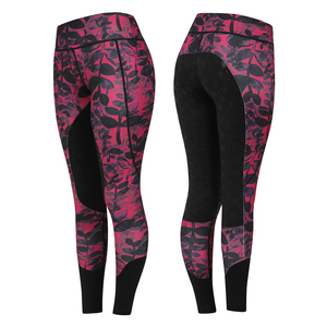 Pantalons d'équitation tendance pour femmes, avec patchs en silicone aux genoux, matière extensible et douce, coupe confortable, élégants pour l'équitation - Product Image 3