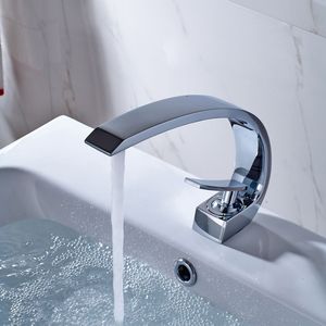Rubinetto Moderno Monocomando Cromato per Bagno, Miscelatore Monoforo per Lavabo - Product Image 2