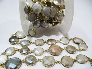 Piedra Lunar Natural Multicolor AB con Recubrimiento Místico, Forma de Pepita/Briolette, 12 a 15 mm, Chapada, Se Vende por Pie - Product Image 5