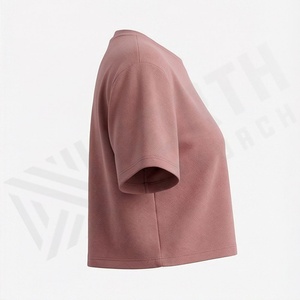 Camiseta Corta de Moda para Mujer, Ajustada, Informal, Nueva, de Color Sólido, Estilo Formal, Manga Corta, Tejido de Punto - Product Image 3