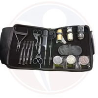 Kit d'outils professionnel pour extensions de cheveux Remy péruviens, en acier inoxydable de qualité chirurgicale, avec machine double pour pose de mèches