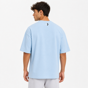 เสื้อยืดโอเวอร์ไซส์ใส่สบายสำหรับผู้ชาย ทรงหลวม เนื้อผ้านุ่ม แขนสั้น คอกลม เหมาะสำหรับใส่ลำลองในฤดูร้อน - Product Image 3