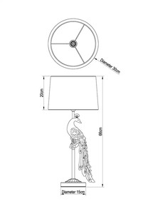 Lampe de table moderne en aluminium avec sculpture d'oiseau au design paon de luxe, décoration d'intérieur sur le thème de la faune, pièce maîtresse - Product Image 4