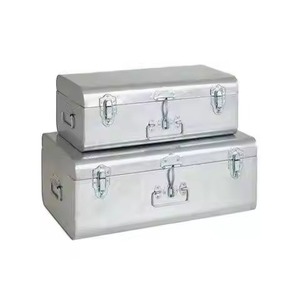 Trending Style Stackable Trunk Boxes with Lidded Design in Grey Tones for Home Organization Trunk <b>Box</b> For Cloths Toys - Product Image 5
