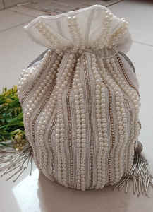 Sac à main de luxe pour mariage, sacs à main brillants, pochette de mariée en broderie, pochette de soirée en perles pour femmes - Product Image 2