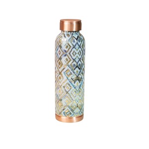 Juego de Regalo de Botella de Cobre con Impresión Personalizada, Diseño Botánico, Botella de Agua con Vasos para Beber, para Hogar y Hotel - Product Image 6
