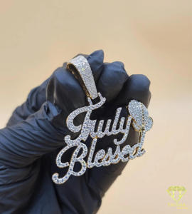 <b>Custom</b> Name Pendant Iced Out Moissanite Diamond Hip Hop Necklace Heart <b>Balloon</b> Luxury Jewelry Gift - Product Image 2