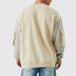 OEM custom sweatshirt for US casual brands with custom woven patch sweatshirt and mens clothing Low MOQ - Product Image 5