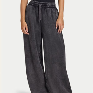 Pantalones acampanados personalizados para mujer, de invierno, con cintura elástica, de algodón polar, de cintura media, deportivos, con bolsillos, venta al por mayor, a granel, marca privada - Product Image 4