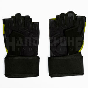 Gants de fitness unisexes personnalisables OEM pour la musculation, en PU, demi-doigts, avec sangle de poignet réglable - Product Image 2