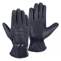 Gants en cuir vintage pour homme, en cuir de vachette pleine fleur, compatibles écran tactile, respirants, toutes saisons, pour le travail, la conduite et le quotidien