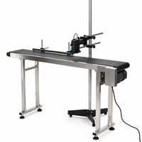 Transportador de Banda de PVC de Velocidad Ajustable al Mejor Precio para Codificación con Impresora de Inyección de Tinta y Transferencia de Productos CV-300-1500-P
