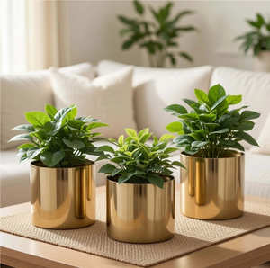 Fabricant et fournisseur de pots décoratifs en laiton, pot pour plantes vertes d'intérieur, vase décoratif, utilisation sur le bureau, design circulaire - Product Image 6