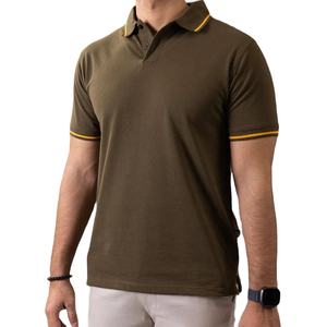 Chemises pour hommes, design personnalisé, qualité supérieure, 100% coton, polos décontractés pour hommes, logo personnalisé, service OEM, polos respirants pour hommes - Product Image 3