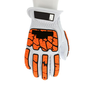 Mechanics <b>Gloves</b> Goatskin Leather <b>Drivers</b> Work Tire Tread TPR Back Fingers Thumb Kevlar Cut Resistant Liner Heat Resistance - Product Image 5