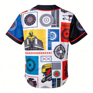 Maillot de baseball sublimé personnalisé grande taille, respirant, uniforme d'équipe, fabricant de vêtements de sport OEM - Product Image 2