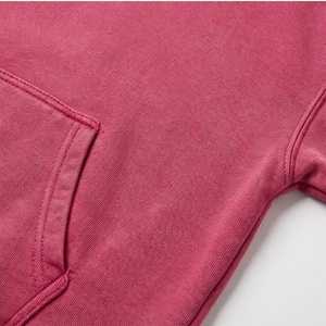 Womens Casual Style Acid <b>Wash</b> Pullover Crop Hoodies Long Sleeve <b>Tech</b> Fleece Custom 3D Embroidered Cut Raw Hem Street - Product Image 5