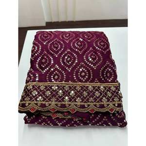 Vestidos de Noche, Hermoso Sari para Fiesta con Trabajo de Lentejuelas, Dori y Zari - Product Image 1