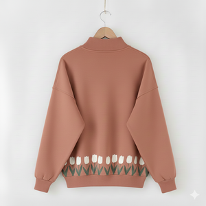 Sweat-shirt à col montant pour femme, OEM ODM disponible, best-seller, haute qualité, streetwear décontracté - Product Image 1