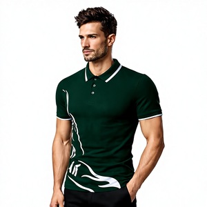 เสื้อคอปกถักสำหรับผู้ชายเสื้อเชิ้ตลำลองต่อต้านริ้วรอยแขนสั้นออกแบบได้ตามต้องการดูทันสมัย - Product Image 1